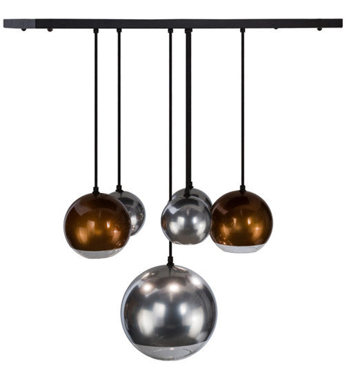 2nd Avenue - 62799-12 - Six Light Pendant - Bola - Black