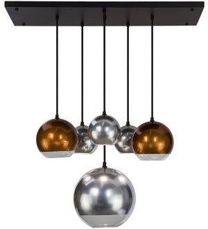 2nd Avenue - 62799-12 - Six Light Pendant - Bola - Black