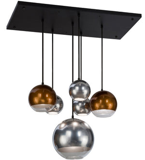 2nd Avenue - 62799-12 - Six Light Pendant - Bola - Black