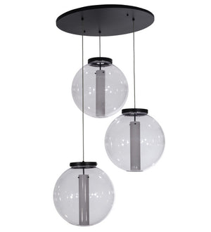 2nd Avenue - 62984-12 - Three Light Pendant - Bola - Black