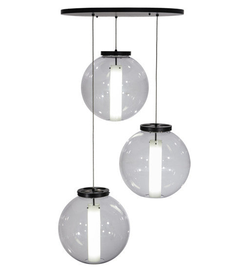 2nd Avenue - 62984-12 - Three Light Pendant - Bola - Black