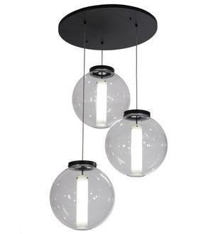 2nd Avenue - 62984-12 - Three Light Pendant - Bola - Black