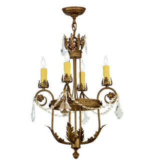 2nd Avenue - 87806.18.279X - Four Light Chandelier - Antonia - Spanish Gold