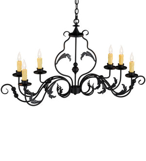 2nd Avenue - 61664-11 - Six Light Chandelier - Augusta - Wrought Iron