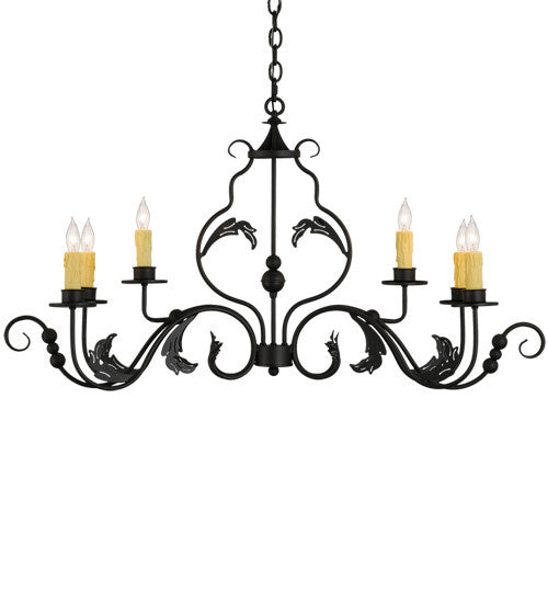 2nd Avenue - 61664-11 - Six Light Chandelier - Augusta - Wrought Iron