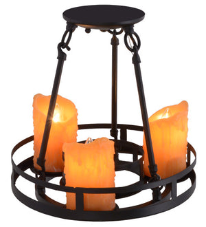 2nd Avenue - 48259-589 - Three Light Pendant - Barbury - Textured Black