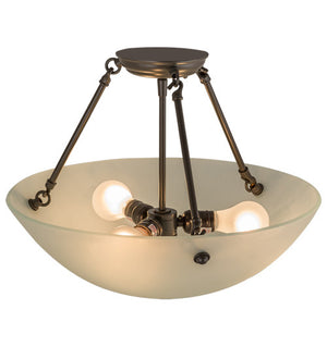 2nd Avenue - 222-23 - Three Light Semi Flush Mount - Cypola - Timeless Bronze