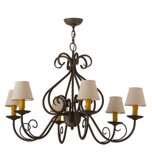 2nd Avenue - 216393-3 - Six Light Chandelier - Jenna - Gilded Tobacco