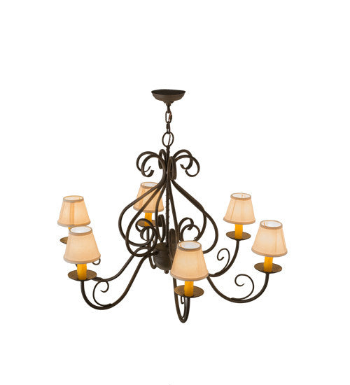 2nd Avenue - 216393-3 - Six Light Chandelier - Jenna - Gilded Tobacco