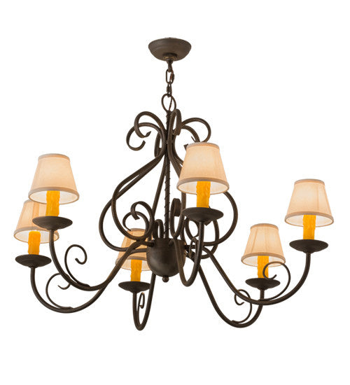 2nd Avenue - 216393-3 - Six Light Chandelier - Jenna - Gilded Tobacco