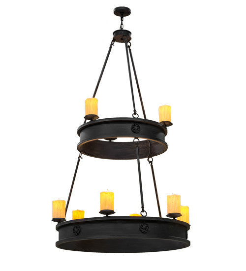 2nd Avenue - 62184-19 - Nine Light Chandelier - Lorenzo - Hand Rubbed Costello Black