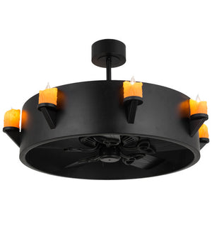 2nd Avenue - 96-n - Eight Light Chandelier - Kingston - Textured Black