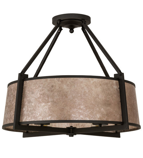 2nd Avenue - 46088-5 - Four Light Semi Flush Mount - Cilindro - Wrought Iron