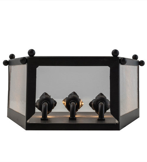 2nd Avenue - 75435.12.072U - Three Light Wall Sconce - Austin - Blackwash