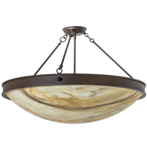 2nd Avenue - 65175-5 - Three Light Semi Flush Mount - Dionne - Cafe Noir