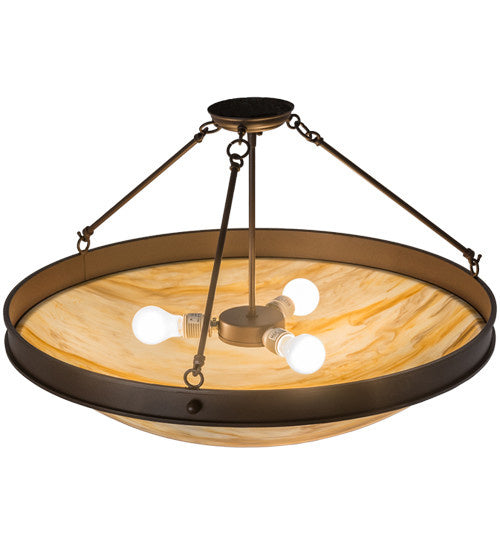 2nd Avenue - 65175-5 - Three Light Semi Flush Mount - Dionne - Cafe Noir