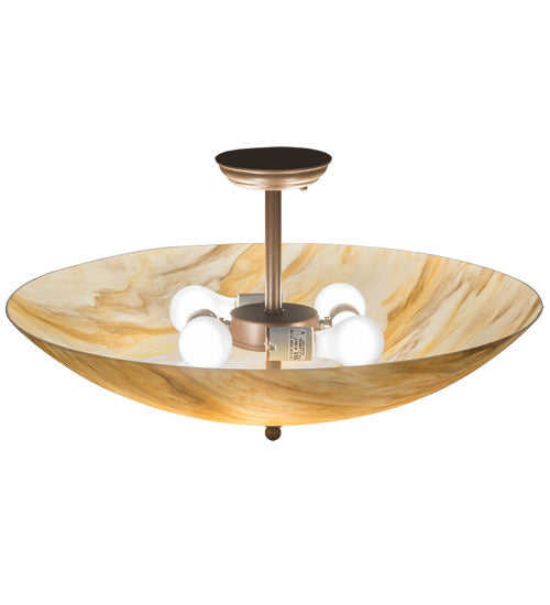 2nd Avenue - 65175-6 - Four Light Semi Flush Mount - Madison - Cafe Noir