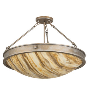 2nd Avenue - 200373-21.B - Three Light Semi Flush Mount - Dionne - Antique Silver