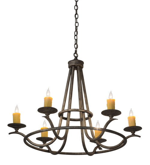 2nd Avenue - 01.0770.36.304U - Six Light Chandelier - Octavia - Antique Iron Ore