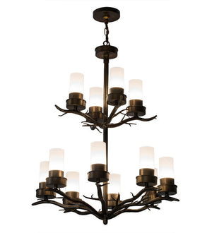 2nd Avenue - 201919-32 - 12 Light Chandelier - Winter Solstice - Antique Copper