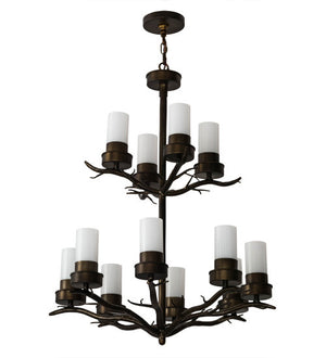 2nd Avenue - 201919-32 - 12 Light Chandelier - Winter Solstice - Antique Copper