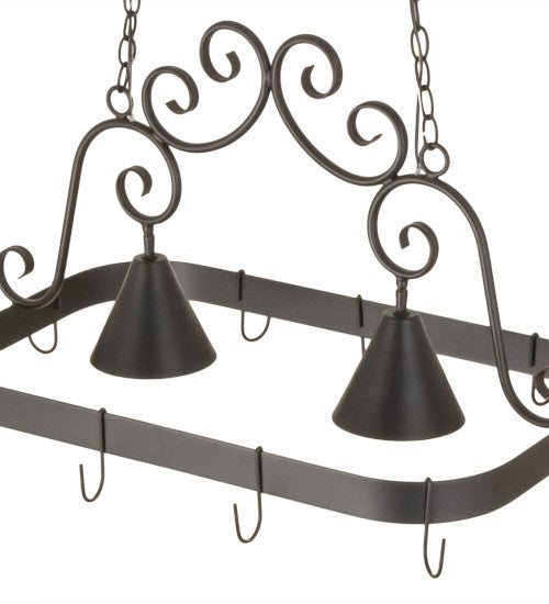 2nd Avenue - 8015.32.ES.072U - Two Light Pot Rack - Elana - Blackwash