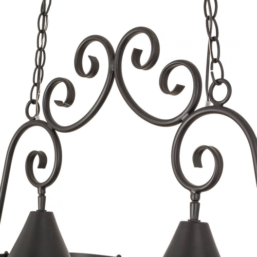 2nd Avenue - 8015.32.ES.072U - Two Light Pot Rack - Elana - Blackwash