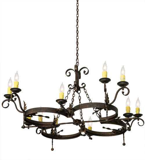 2nd Avenue - 01.0839.60.261U - 12 Light Chandelier - Andorra - Gilded Tobacco