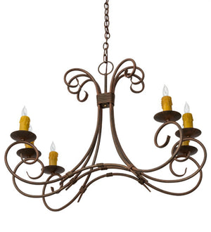 2nd Avenue - 87674.36.132U - Six Light Chandelier - Elon - Cortez Gold