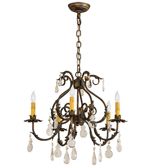 2nd Avenue - 87896.24.X.074U - Five Light Chandelier - Chantilly - French Bronze