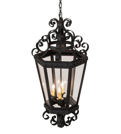 2nd Avenue - 871464.16.SCROLL.3BLK - Four Light Pendant - Cadenza - Black Textured