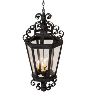 2nd Avenue - 871464.16.SCROLL.3BLK - Four Light Pendant - Cadenza - Black Textured