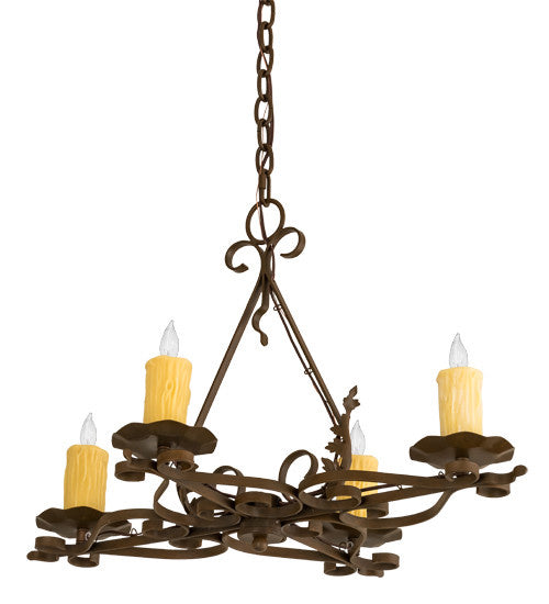 2nd Avenue - 8020.28.ES.063U - Four Light Chandelier - Elianna - Rustic Iron