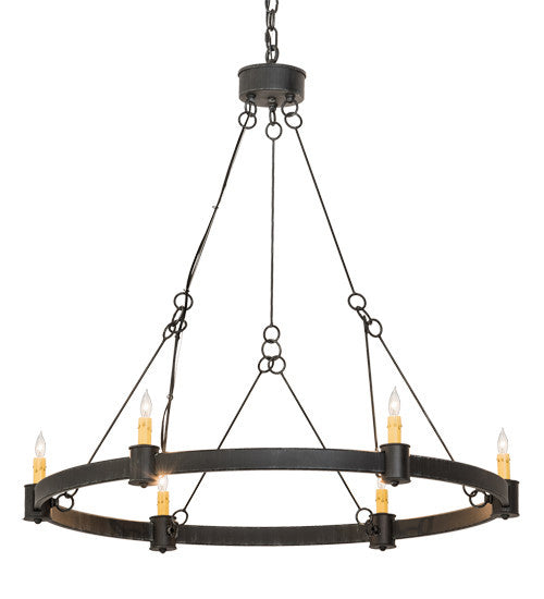 2nd Avenue - 61664-3.--2880 - Six Light Chandelier - Kenosha - Antique Iron Gate