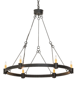 2nd Avenue - 61664-3.--2880 - Six Light Chandelier - Kenosha - Antique Iron Gate