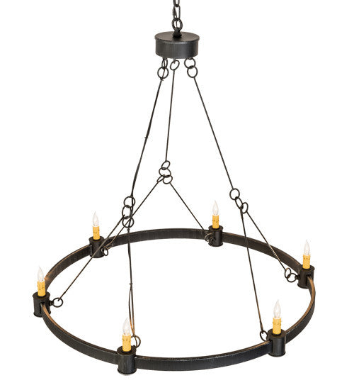 2nd Avenue - 61664-3.--2880 - Six Light Chandelier - Kenosha - Antique Iron Gate