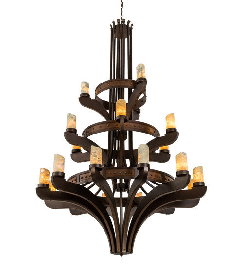 2nd Avenue - 57620-6 - 21 Light Chandelier - Castilla - Mahogany Bronze/C-Mahogany Bronze