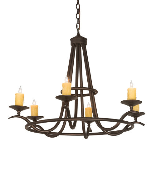 2nd Avenue - 66735-7 - Six Light Chandelier - Octavia - Mahogany Bronze