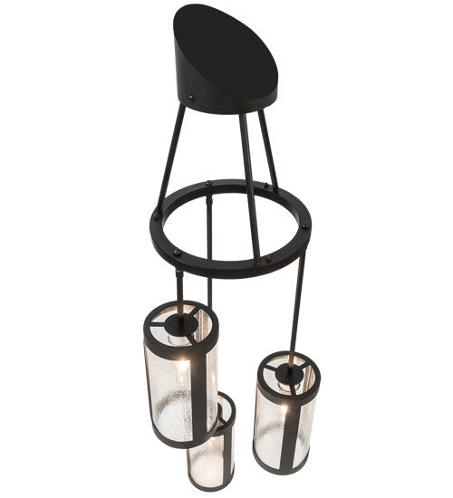 2nd Avenue - 57843-113 - Three Light Chandelier - Cartier - Solar Black