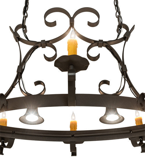 2nd Avenue - 87029.51.DL.3WI - Ten Light Chandelier - Handforged - Wrought Iron