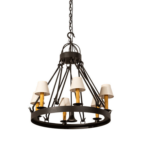 2nd Avenue - 01.0750-28.6LT+DL.3WI - Seven Light Chandelier - Lakeshore - Wrought Iron