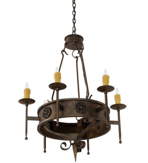 2nd Avenue - 200081-92 - Six Light Chandelier - Lorenzo - French Bronze