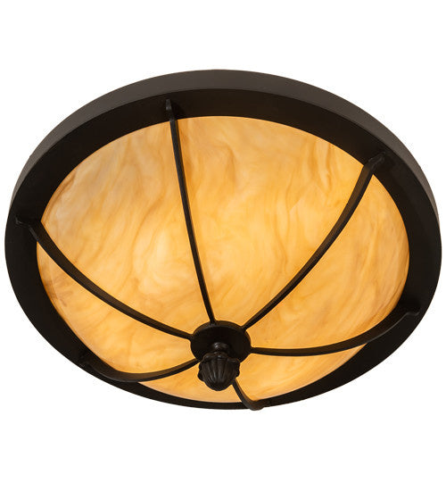 2nd Avenue - 05.0983.16.TI.3WI - Three Light Flush Mount - Dominga - Wrought Iron