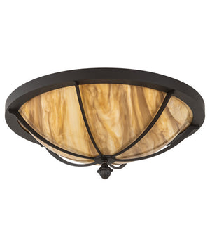 2nd Avenue - 05.0983.20.TI.3WI - Three Light Flush Mount - Dominga - Wrought Iron