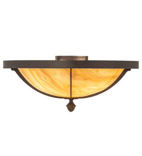 2nd Avenue - 05.0983.20.TI.3WI - Three Light Flush Mount - Dominga - Wrought Iron