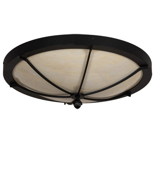 2nd Avenue - 05.0983.22-289 - Four Light Flush Mount - Dominga - Black Satin Wrought Iron