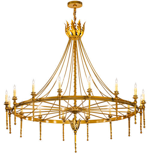 2nd Avenue - 01.0842.56.3GLDN - 16 Light Chandelier - Amaury - Transparent Gold Over Nickel