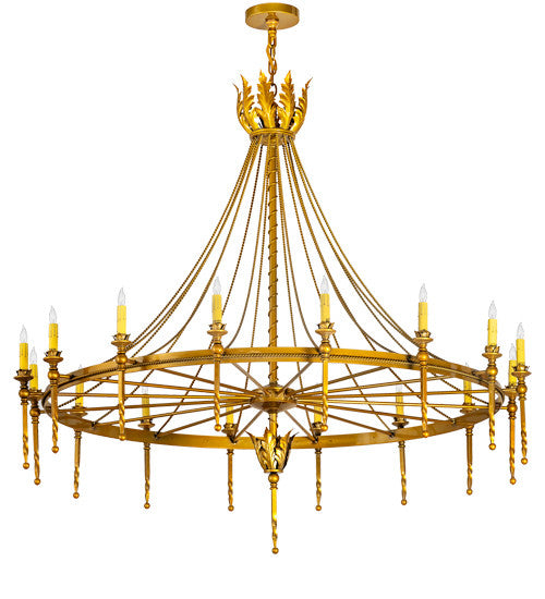 2nd Avenue - 01.0842.56.3GLDN - 16 Light Chandelier - Amaury - Transparent Gold Over Nickel