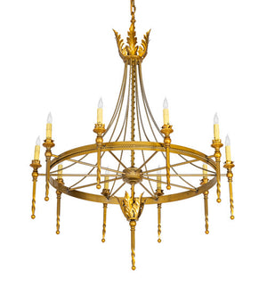 2nd Avenue - 01.0842.36.3GLDN - Ten Light Chandelier - Amaury - Transparent Gold Over Nickel