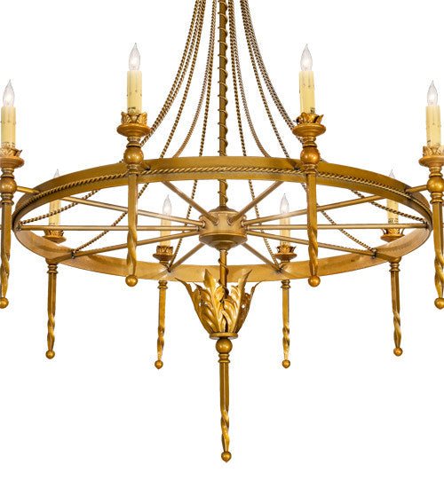 2nd Avenue - 01.0842.36.3GLDN - Ten Light Chandelier - Amaury - Transparent Gold Over Nickel